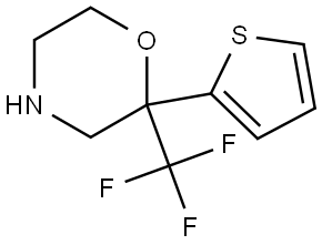 2-(Thiophen-2-yl)-2-(trifluoromethyl)morpholine Struktur