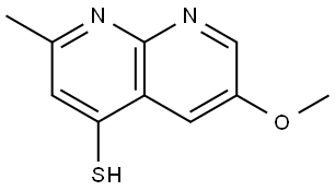 6-Methoxy-2-methyl-1,8-naphthyridine-4-thiol Struktur