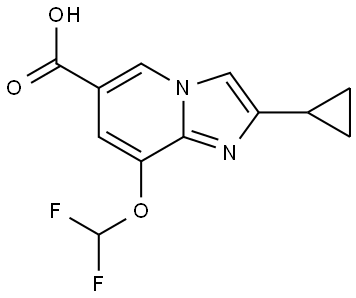 2-Cyclopropyl-8-(difluoromethoxy)imidazo[1,2-a]pyridine-6-carboxylic acid Struktur
