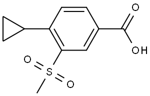 4-Cyclopropyl-3-(methylsulfonyl)benzoic acid Struktur