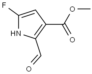 Methyl 5-fluoro-2-formyl-1H-pyrrole-3-carboxylate Struktur