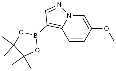6-Methoxy-3-(4,4,5,5-tetramethyl-1,3,2-dioxaborolan-2-yl)pyrazolo[1,5-a]pyridine Struktur
