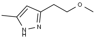 3-(2-Methoxyethyl)-5-methyl-1H-pyrazole Struktur