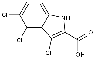 3,4,5-Trichloro-1H-indole-2-carboxylic acid Struktur