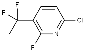 6-chloro-3-(1,1-difluoroethyl)-2-fluoropyridine Struktur