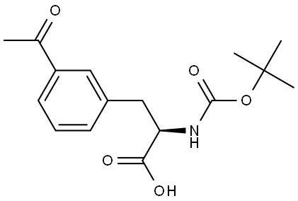 N-Boc-3-acetyl-D-phenylalanine Structure