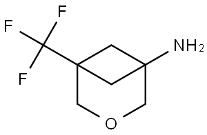 5-(Trifluoromethyl)-3-oxabicyclo[3.1.1]heptan-1-amine Struktur