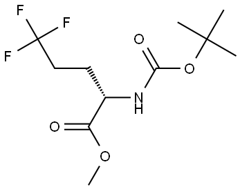Methyl (S)-2-((tert-butoxycarbonyl)amino)-5,5,5-trifluoropentanoate Struktur