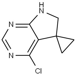 4'-Chloro-6',7'-dihydrospiro[cyclopropane-1,5'-pyrrolo[2,3-d]pyrimidine Structure