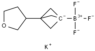 Potassium trifluoro(3-(tetrahydrofuran-3-yl)bicyclo[1.1.1]pentan-1-yl)borate Struktur