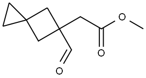 Methyl 2-(5-formylspiro[2.3]hexan-5-yl)acetate Struktur