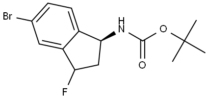 tert-Butyl ((1S)-5-bromo-3-fluoro-2,3-dihydro-1H-inden-1-yl)carbamate Struktur