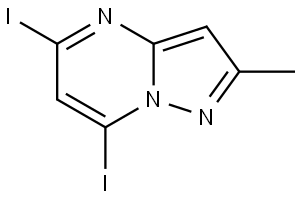 5,7-Diiodo-2-methylpyrazolo[1,5-a]pyrimidine Struktur