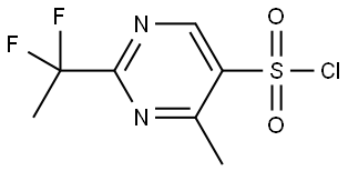 2-(1,1-Difluoroethyl)-4-methylpyrimidine-5-sulfonyl chloride Structure
