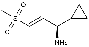 (R,E)-1-Cyclopropyl-3-(methylsulfonyl)prop-2-en-1-amine Struktur