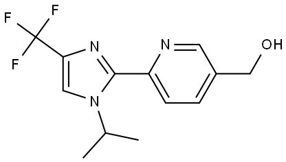 (6-(1-Isopropyl-4-(trifluoromethyl)-1H-imidazol-2-yl)pyridin-3-yl)methanol Structure