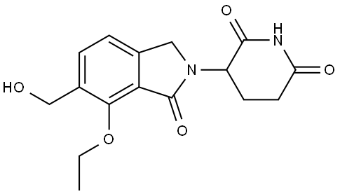 3-(7-Ethoxy-6-(hydroxymethyl)-1-oxoisoindolin-2-yl)piperidine-2,6-dione Structure