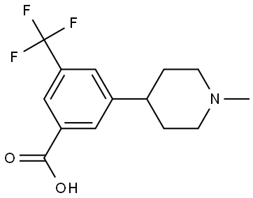 3-(1-Methylpiperidin-4-yl)-5-(trifluoromethyl)benzoic acid Struktur