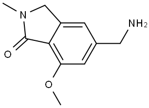5-(Aminomethyl)-7-methoxy-2-methylisoindolin-1-one Structure