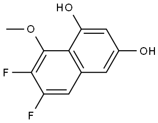 6,7-Difluoro-8-methoxynaphthalene-1,3-diol Struktur