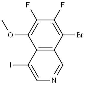 8-Bromo-6,7-difluoro-4-iodo-5-methoxyisoquinoline Struktur