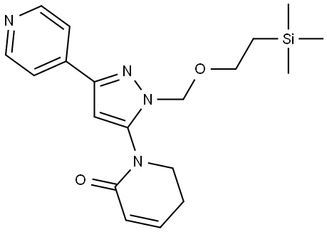 1-(3-(Pyridin-4-yl)-1-((2-(trimethylsilyl)ethoxy)methyl)-1H-pyrazol-5-yl)-5,6-dihydropyridin-2(1H)-one Structure