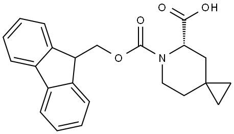 (S)-6-(((9H-Fluoren-9-yl)methoxy)carbonyl)-6-azaspiro[2.5]octane-5-carboxylic acid Struktur
