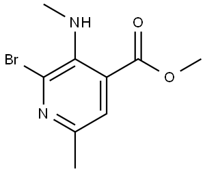 Methyl 2-bromo-6-methyl-3-(methylamino)isonicotinate Struktur