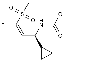 tert-Butyl (S,Z)-(1-cyclopropyl-3-fluoro-3-(methylsulfonyl)allyl)carbamate Struktur