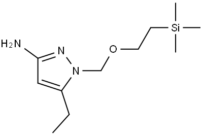 5-Ethyl-1-((2-(trimethylsilyl)ethoxy)methyl)-1H-pyrazol-3-amine Structure