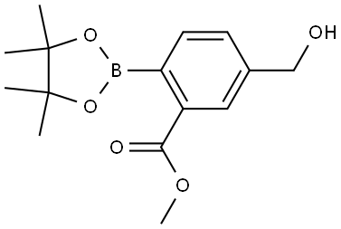 Methyl 5-(hydroxymethyl)-2-(4,4,5,5-tetramethyl-1,3,2-dioxaborolan-2-yl)benzoate Structure