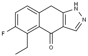 5-Ethyl-6-fluoro-1,9-dihydro-4H-benzo[f]indazol-4-one Struktur