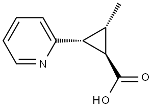 (1R,2S,3R)-2-Methyl-3-(pyridin-2-yl)cyclopropane-1-carboxylic acid Struktur