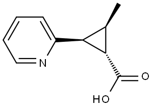 (1S,2R,3S)-2-Methyl-3-(pyridin-2-yl)cyclopropane-1-carboxylic acid Struktur