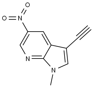 3-Ethynyl-1-methyl-5-nitro-1H-pyrrolo[2,3-b]pyridine Structure