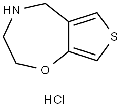2,3,4,5-Tetrahydrothieno[3,4-f][1,4]oxazepine hydrochloride Struktur