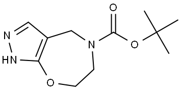 tert-Butyl 1,4,6,7-tetrahydro-5H-pyrazolo[4,3-f][1,4]oxazepine-5-carboxylate Struktur