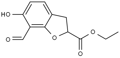 Ethyl 7-formyl-6-hydroxy-2,3-dihydrobenzofuran-2-carboxylate Structure