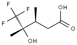 (3S,4S)-5,5,5-Trifluoro-4-hydroxy-3,4-dimethylpentanoic acid Struktur