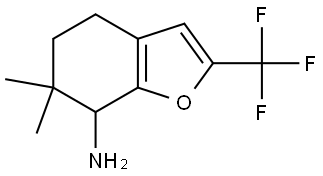 6,6-Dimethyl-2-(trifluoromethyl)-4,5,6,7-tetrahydrobenzofuran-7-amine Structure