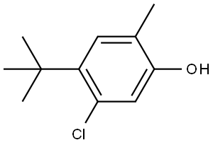 4-(tert-butyl)-5-chloro-2-methylphenol Struktur