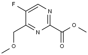 Methyl 5-fluoro-4-(methoxymethyl)pyrimidine-2-carboxylate Struktur
