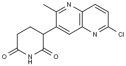 3-(6-Chloro-2-methyl-1,5-naphthyridin-3-yl)piperidine-2,6-dione Struktur
