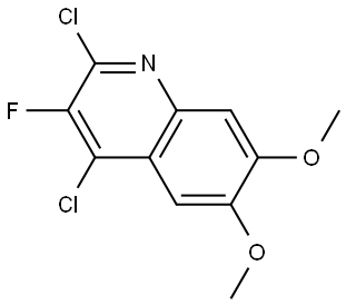 2,4-Dichloro-3-fluoro-6,7-dimethoxyquinoline Struktur