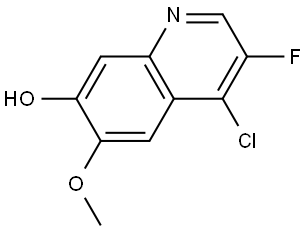 4-Chloro-3-fluoro-6-methoxyquinolin-7-ol Struktur