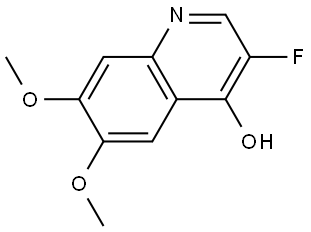 3-Fluoro-6,7-dimethoxyquinolin-4-ol Struktur