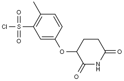 5-((2,6-Dioxopiperidin-3-yl)oxy)-2-methylbenzenesulfonyl chloride Struktur
