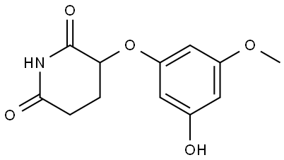 3-(3-Hydroxy-5-methoxyphenoxy)piperidine-2,6-dione Struktur