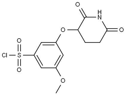 3-((2,6-Dioxopiperidin-3-yl)oxy)-5-methoxybenzenesulfonyl chloride Struktur