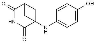 1-((4-Hydroxyphenyl)amino)-3-azabicyclo[3.1.1]heptane-2,4-dione Struktur